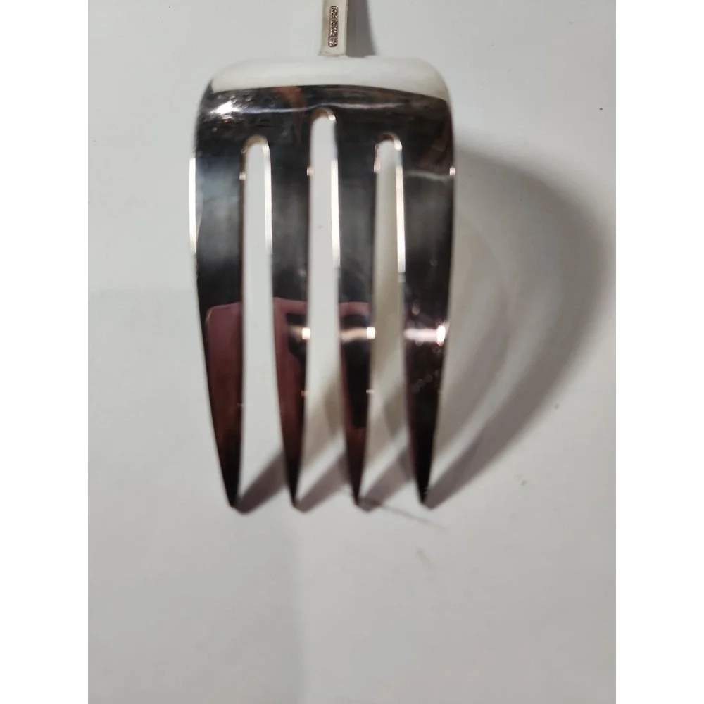 1847 Rogers Bros Daffodil Silverplate Serving Fork and Spoon Set IS